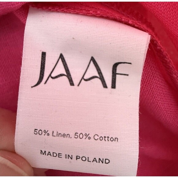JAAF Gathered Mini Dress in Hot Pink XS Linen Blend - Picture 6 of 8
